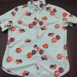 Old Navy fish button up shirt